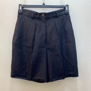Kenar 100% Linen Shorts Black Size 10